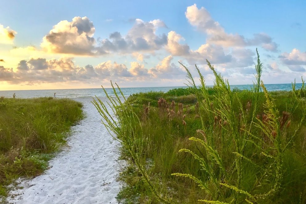 path to beach on sanibel island