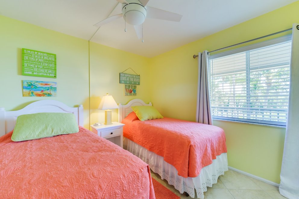 suite bedroom at our sanibel island hotel