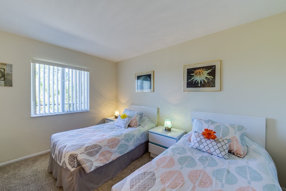 suite bedroom at our sanibel island hotel